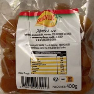 Abricots sec N°1 400G - Fruidyllic